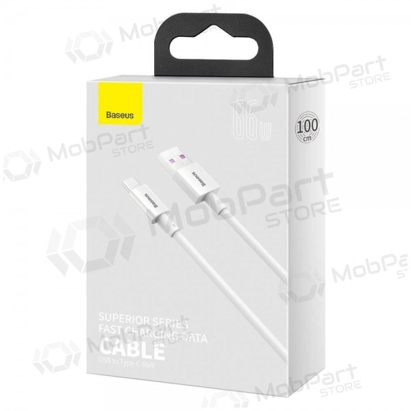 USB kabel Baseus Superior iš USB į Type-C 66W 2.0m wit CATYS-A02