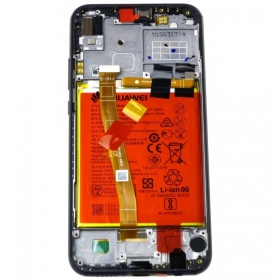 Huawei P20 Lite scherm (zwart) (met een frame en batterij) (service pack) (origineel)