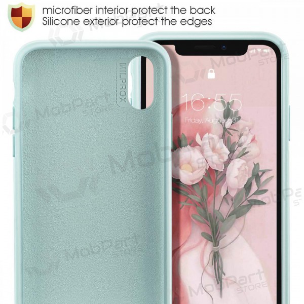 Apple iPhone 12 hoesje - Liquid Silicone 1.5mm (mint)