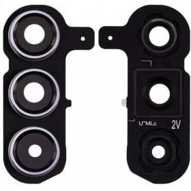 Samsung Galaxy S24+ cameraglas (met frame) (zwart)