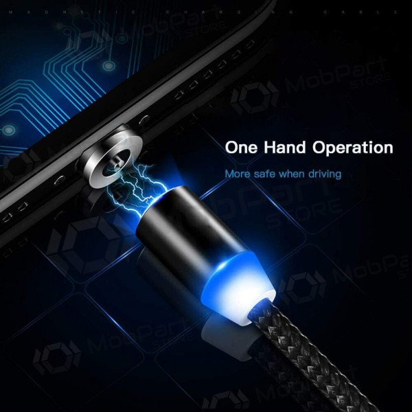 USB kabel Magnetic Type-C 1.0m (zwart)