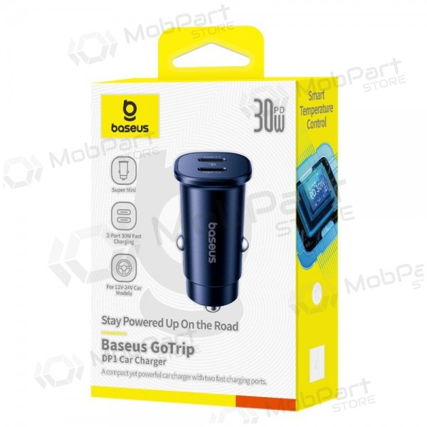 Autolader Baseus GoTrip 2xUSB-C 30W zwart C00072300123-01