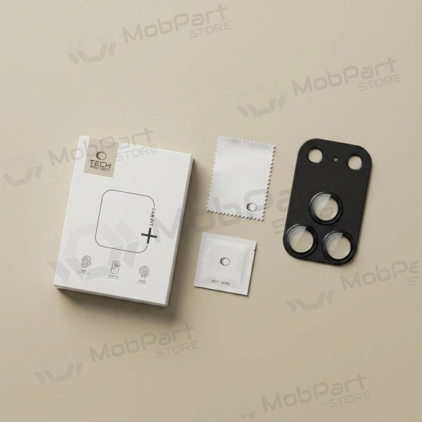 Apple iPhone 18 Pro camera bescherming - Tech-Protect CamFull Fit+ (zwart)