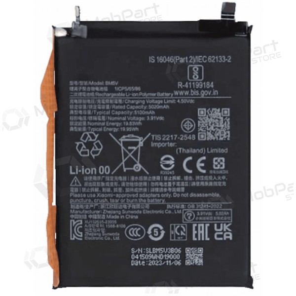 Xiaomi Redmi Note 13 Pro 5G, Poco X6 batterij, accu (BM5V) (Premium)