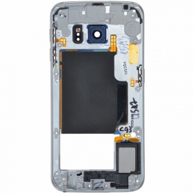 Samsung G925F Galaxy S6 Edge interne behuizing (grijs / blauw) (gebruikt grade B, origineel)