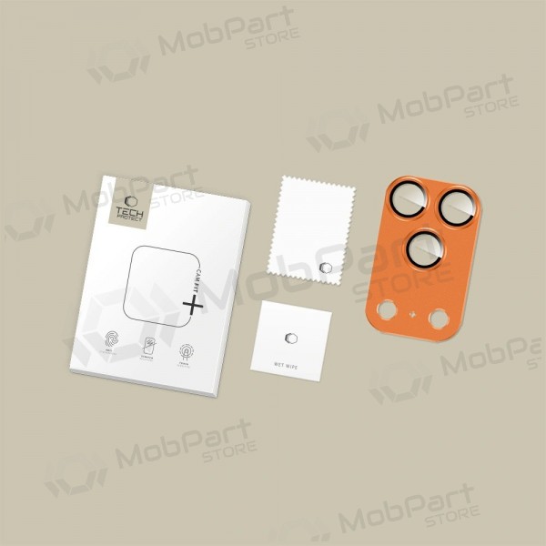 Apple iPhone 17 Pro Max camerabescherming - Tech-Protect CamFull Fit+ (Cosmic Orange)
