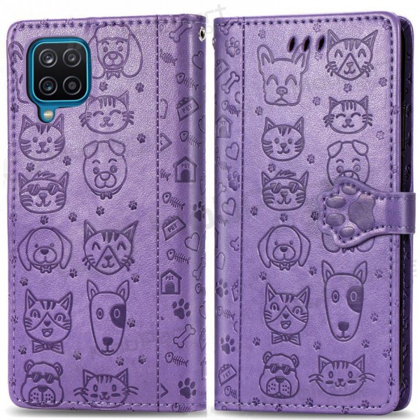 Samsung Galaxy A15 hoesje 'Cat-Dog' (paars)