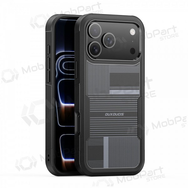 Apple iPhone 17 Pro, 18 Pro hoesje - Dux Ducis Shld - zwart (Umbra Pattern)
