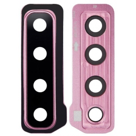 Samsung Galaxy A9 2018 cameraglas (met frame) (roze)