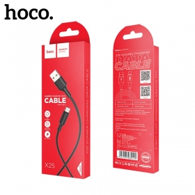 USB-kabel HOCO X25 USB-C 1.0m (zwart)