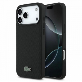 Apple iPhone 18 Pro hoesje - Lacoste PVC Iconic Petit Pique Metal Logo MagSafe