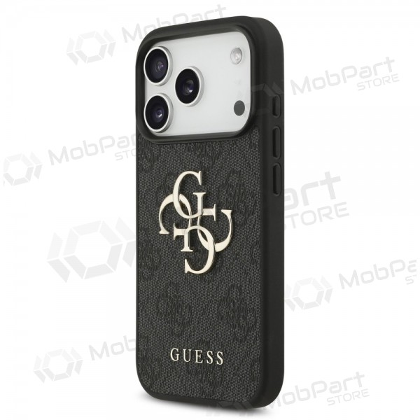 Apple iPhone 17 Pro hoesje - Guess PU 4G Metal Logo Strap (zwart)
