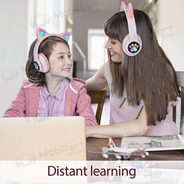 Draadloze Cat Glow on-ear hoofdtelefoon met microfoon USB-C + 3,5 mm