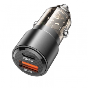 Autolader Borofone BZ20A 83 W PD QC 3.0 USB-C + USB-A zwart