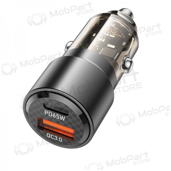 Autolader Borofone BZ20A 83 W PD QC 3.0 USB-C + USB-A zwart