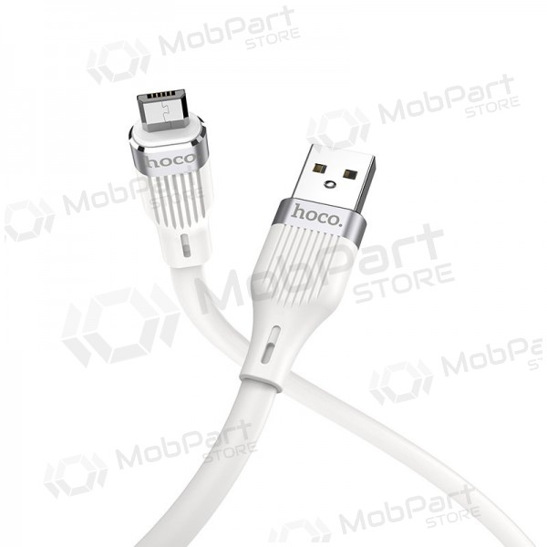 HOCO U72 USB-kabel Lightning 1.2m siliconen wit