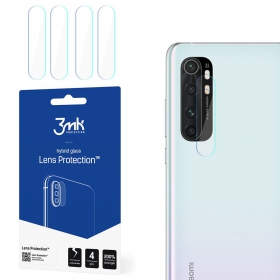 Xiaomi Mi Note 10 camerabescherming gehard glas '3MK HybridGlass' (4 stuks)