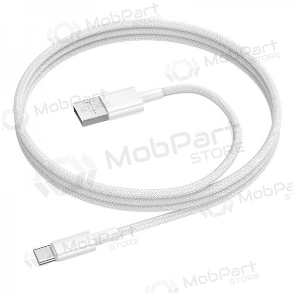 USB-C kabel Borofone BX117 USB-A naar USB-C 1 m wit.