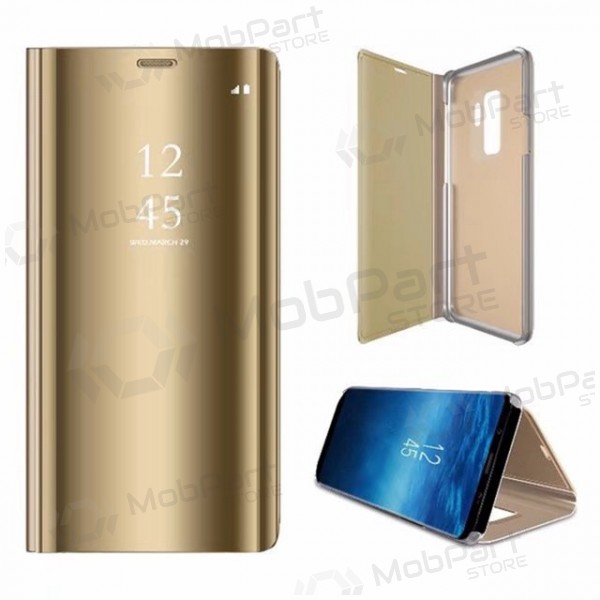 Apple iPhone X / XS hoesje - Clear View Stand Cover (goud)