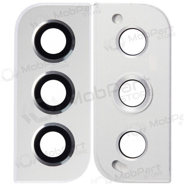 Samsung Galaxy S22+ cameraglas (wit) (met frame)