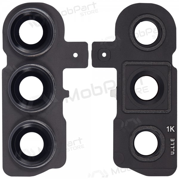 Cameraglas met frame voor Samsung Galaxy S23, S23+ (zwart)
