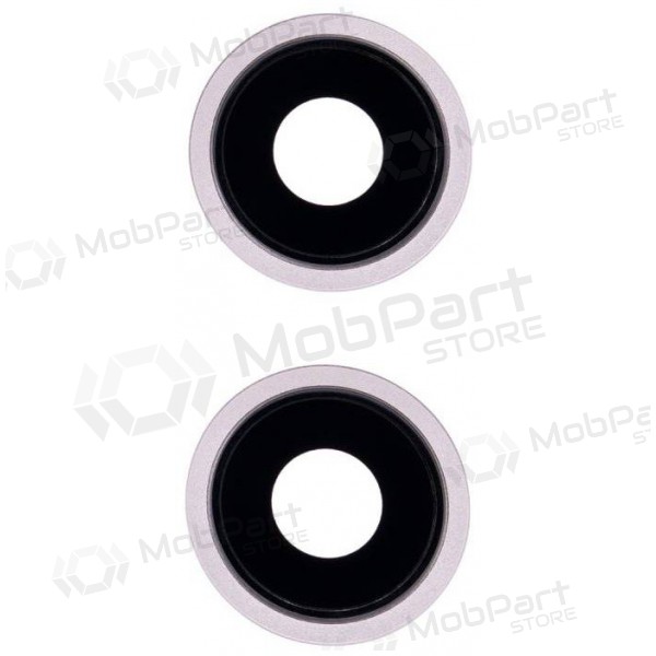 Apple iPhone 13 cameraglas (2 stuks) (roze) (met frame)