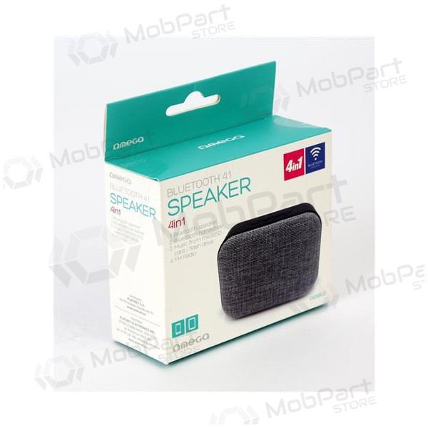 Bluetooth draagbare luidspreker OMEGA OG58 (MicroSD, handsfree, AUX, FM) (zwart)