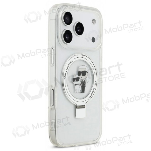 Apple iPhone 17 Pro Max hoesje - Karl Lagerfeld Ringstand Karl and Choupette MagSafe (transparant)