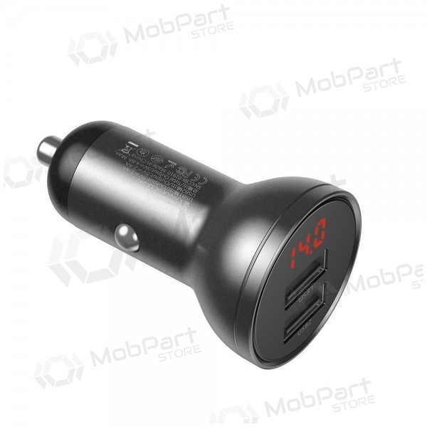 Autolader Baseus Digital Display CCBX-0G 24 W 2x USB-A zwart