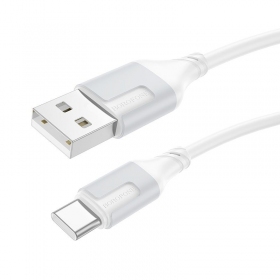 USB-C kabel Borofone BX101 USB-A naar USB-C 1 m wit