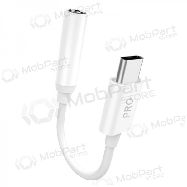 Audioadapter Dudao L16CPro USB-C naar 3.5 mm wit