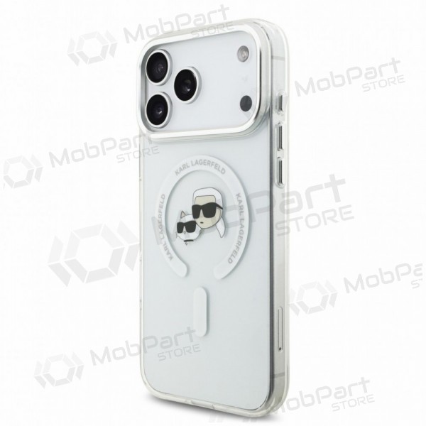 Apple iPhone 18 Pro hoesje - Karl Lagerfeld IML K&CH Heads Metal Frame MagSafe (transparant)