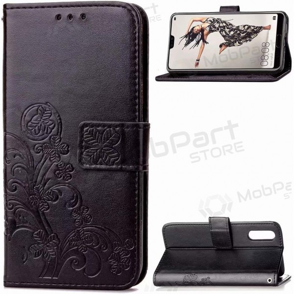 Samsung Galaxy A13 5G, A04 hoesje -Flower Book- (zwart)