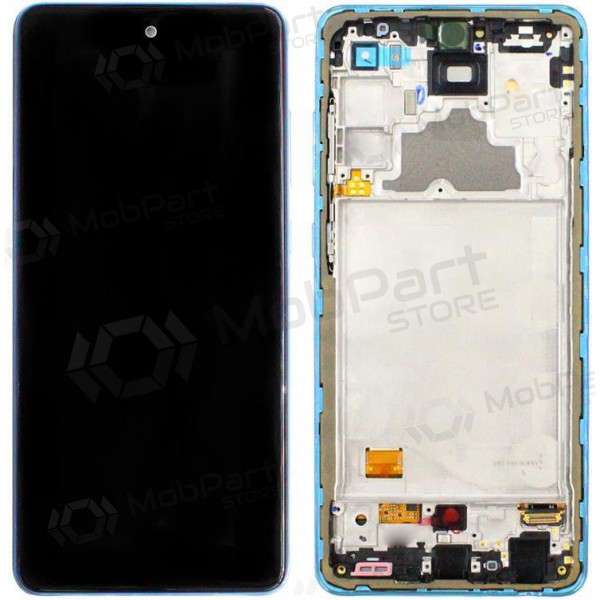 Samsung Galaxy A72 scherm (blauw) (met frame) (origineel)