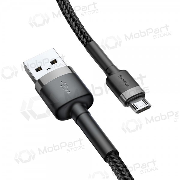 USB-kabel Baseus Cafule micro-USB 1.0m 2.4A (grijs-zwart) CAMKLF-BG1