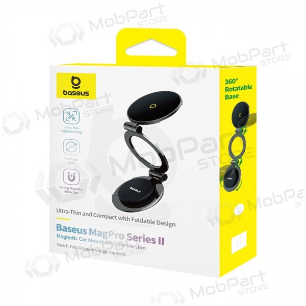 Autotelefoonhouder Baseus MagPro II BS-CW06 op het dashboard plakbaar aan het paneel.