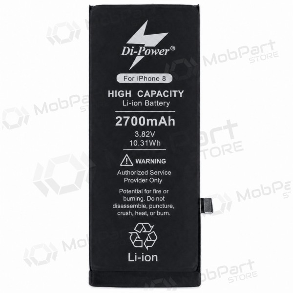 Apple iPhone 8 batterij, accu Di-Power 2700 mAh (verhoogde capaciteit)