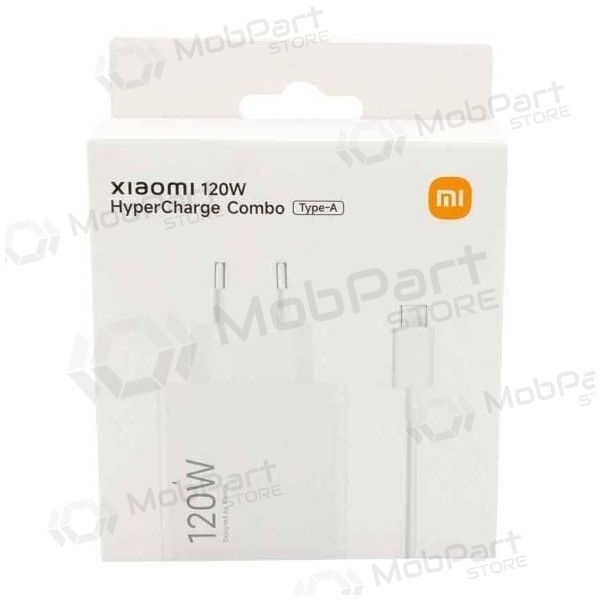 Oplader origineel Xiaomi (BHR9462EU) 120W + type-C kabel wit met verpakking.