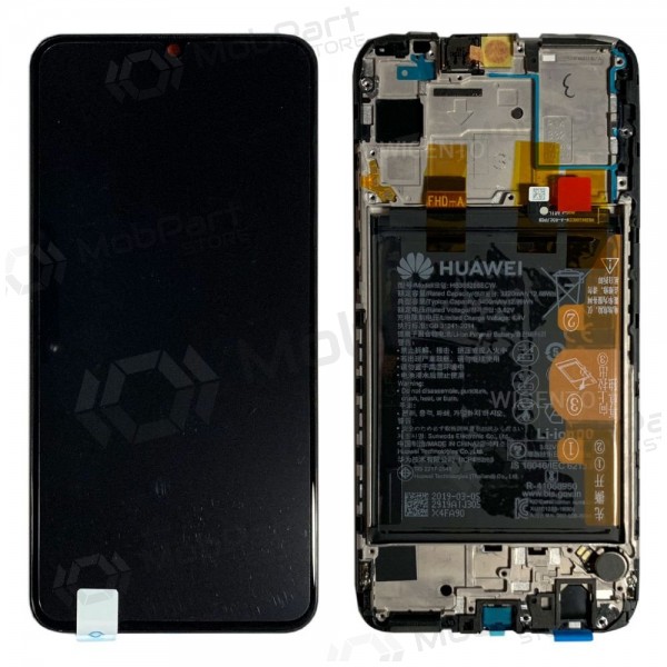 Huawei P Smart 2019 / P Smart Plus 2019 scherm (zwart) (met frame en batterij) (service pack) (origineel)