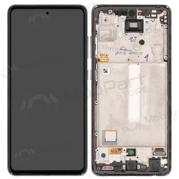 Samsung Galaxy A52 scherm (zwart) (met frame) (origineel)