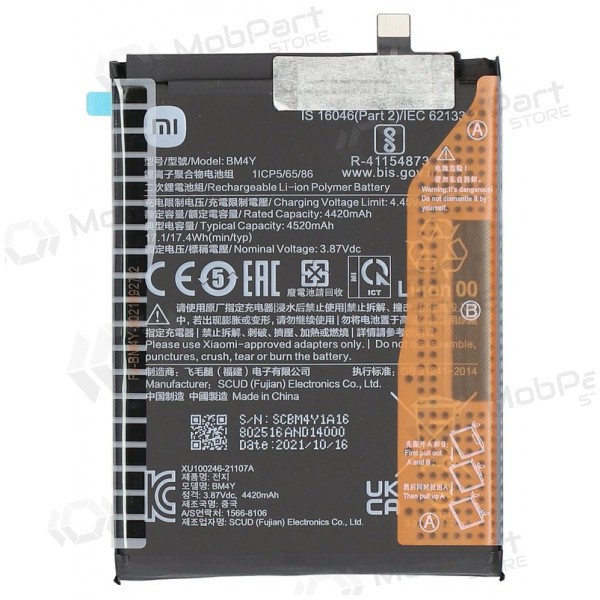 Xiaomi Poco F3, Mi 11i, Redmi K40 batterij, accu (BM4Y) (Premium)