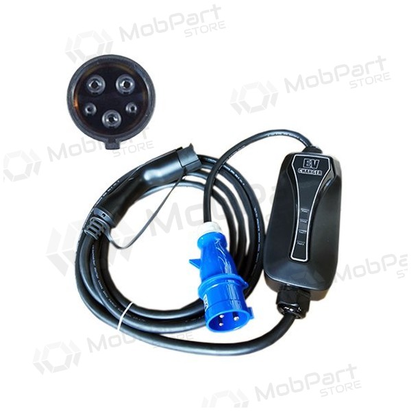 Draagbare EV-oplader Type 1 - CEE, 6-32A, 7.2kW, 1-fase, 5m