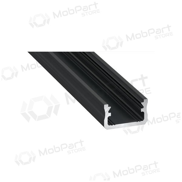 Aliuminis profilis Lumines LED juostoms A (zwart, anoduotas, 2m)