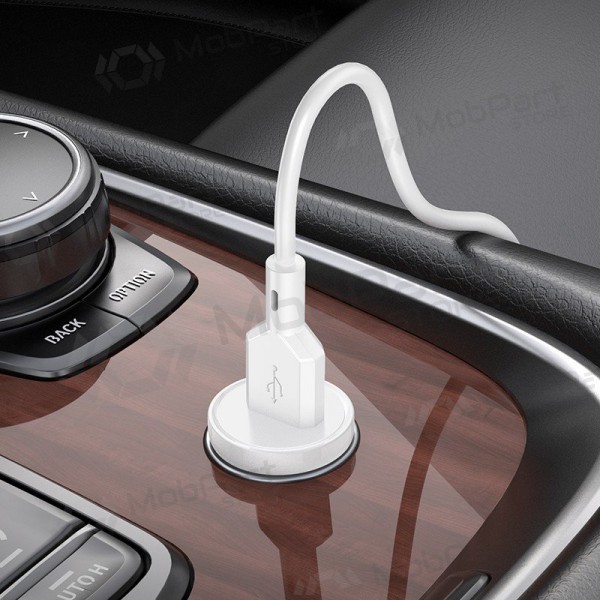 Lader automobilinis Borofone BZ18 Quick Charge 3.0 18W + Type-C (wit)