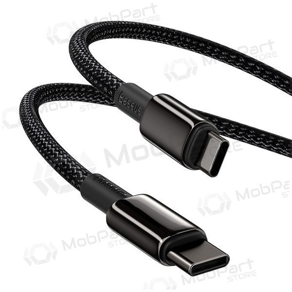 USB-kabel Baseus Tungsten Gold Fast Data Type-C - Type-C 100W 1.0m (zwart) CATWJ-01