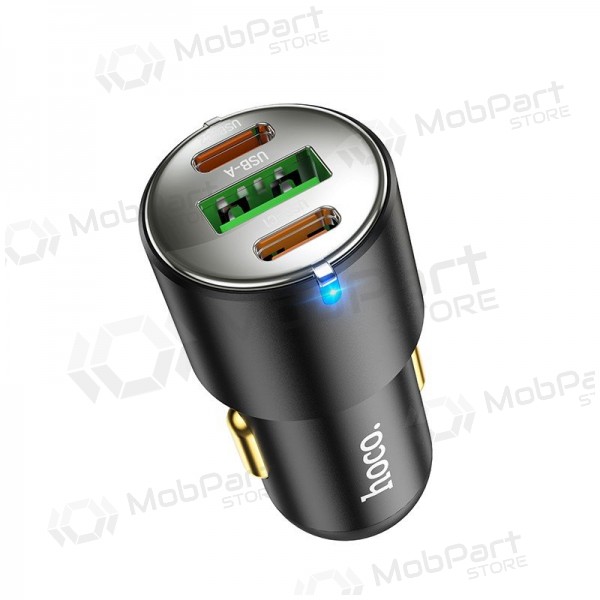 Hoco NZ6 45 W PD 2x USB-C + USB-A autolader zwart