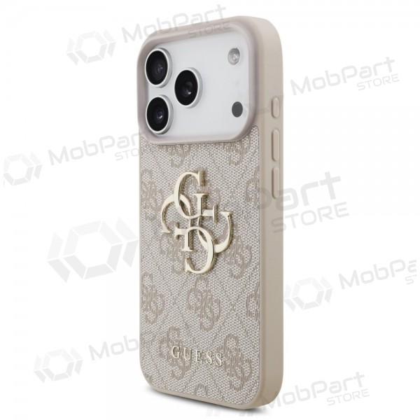 Apple iPhone 17 Pro hoesje - Guess PU 4G Metal Logo (roze)