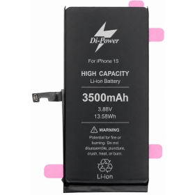 Apple iPhone 15 batterij, Di-Power 3500 mAh (verhoogde capaciteit)