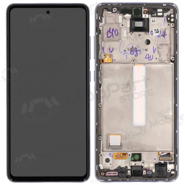 Samsung Galaxy A52 scherm (paars) (met frame) (origineel)