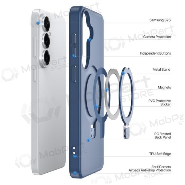 Samsung Galaxy S26+ hoesje - Dux Ducis Yind Magnetic Stand (donkerblauw)